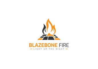 Bone fire Logo design template, Professional Bone fire Business logo icon