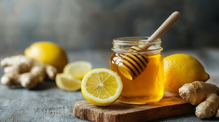Lemon, honey, and ginger for healthy eating and a strong immune system
