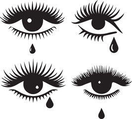  Eye Silhouette Vector Collection for Vision and Observation Concepts