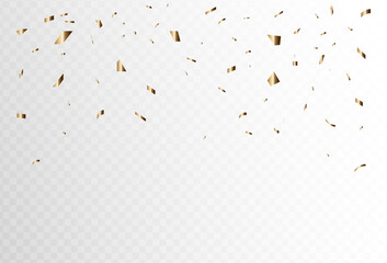 Gold confetti. Background design of confetti celebration party, small and big ,flying,eps 10