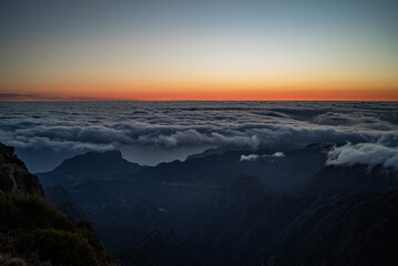 Floating on Clouds: Sunset Over Madeira
