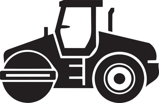 recommend clip art: Pneumatic tyre roller Silhouettes of vector images A blank background that can be edited and replaced