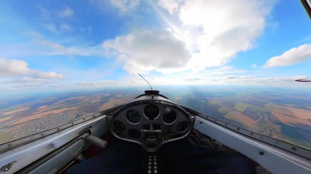 Gliding under the clouds