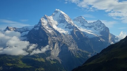 Obraz premium Jungfrau from Murren, Switzerland