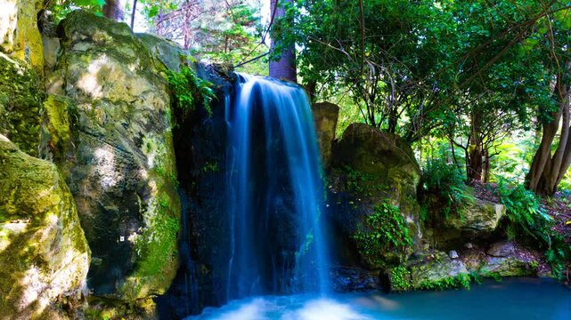4k Timelapse of John Oldham Waterfall, running water, beautiful nature, Perth City Western Australia
