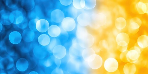 Fototapeta premium Abstract Blue and Yellow Bokeh Background