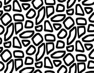 Seamless geometric pattern, brush strokes print.
