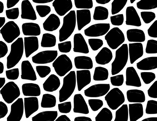 Seamless geometric pattern, brush strokes print.