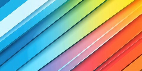 Fototapeta premium Abstract Diagonal Rainbow Stripes