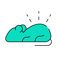 luminous mouse line icon vector. luminous mouse sign. isolated symbol illustration