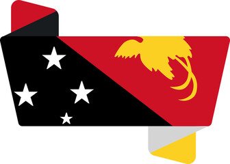 Folded Icon of Papua New Guinea Flag