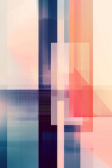 An abstract background with geometric shapes and pastel colors, emphasizing the checkerboard pattern and blurred gradients, focusing on modern and contemporary design elements