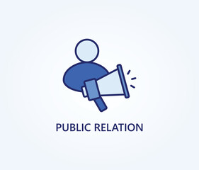  Public Relation vector, icon or logo sign symbol illustration 