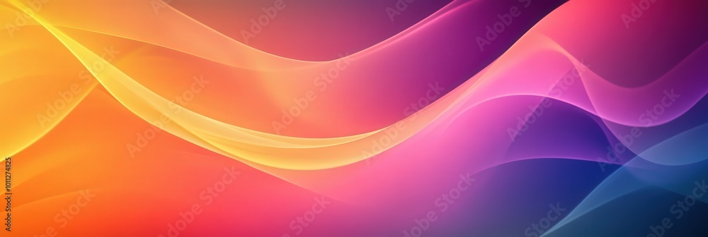 Poster Abstract Colorful Waves