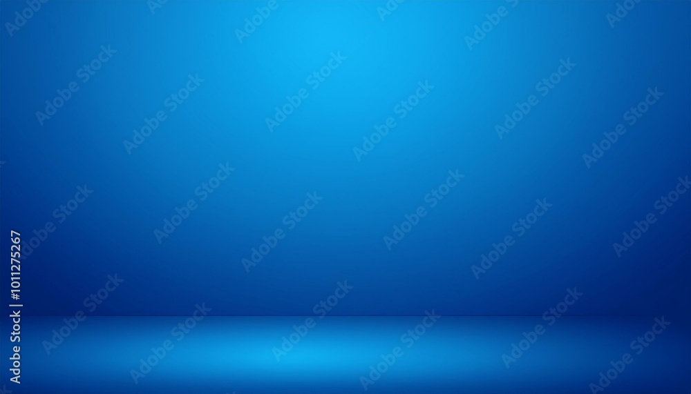 Wall mural blue empty room studio gradient used for background and display your product
