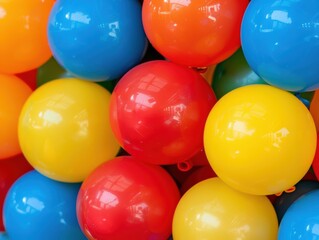 Colorful Balls in a Close-Up Composition