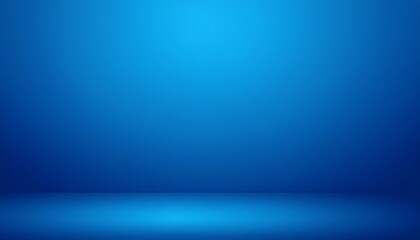 Blue empty room studio gradient used for background and display your product