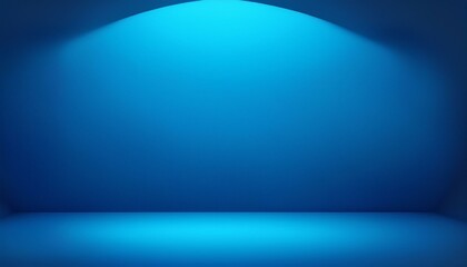 Blue empty room studio gradient used for background and display your product