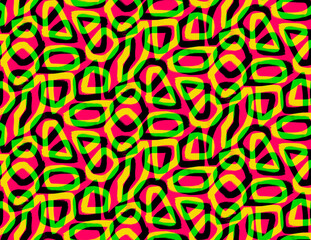 Seamless geometric pattern, brush strokes print.