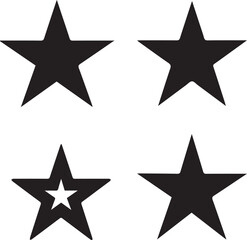Obraz premium Star Silhouette Icon Collection for Astronomy and Decorative Design