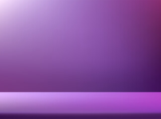 Obraz premium Purple studio background. Purple and pink Background Empty Room Studio with table. Space for selling products on the website. Vector illustration.