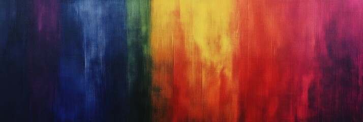 Fototapeta premium A rainbow gradient flowing diagonally across the canvas, from deep red to violet