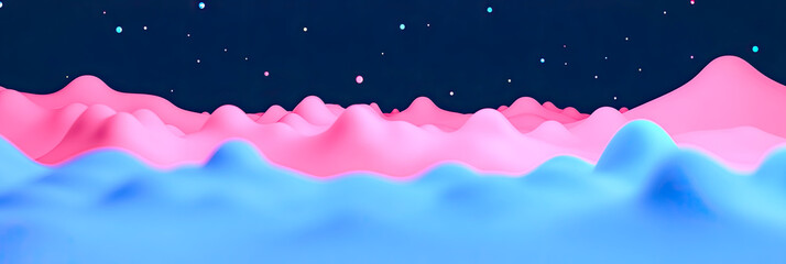 Obraz premium Eine abstrakte Komposition aus glänzenden, kugelförmigen Elementen in lebhaften Farbtönen. Die geschwungenen Linien und kräftigen Farben verleihen dem Design einen modernen, futuristischen Look.