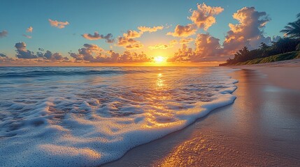 Nature Therapy Sunrise Ocean Waves Peaceful Healing Relaxation.