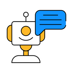 robot astronaut line icon vector. robot astronaut sign. isolated symbol illustration