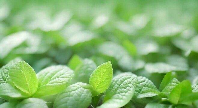 fresh mint leaves