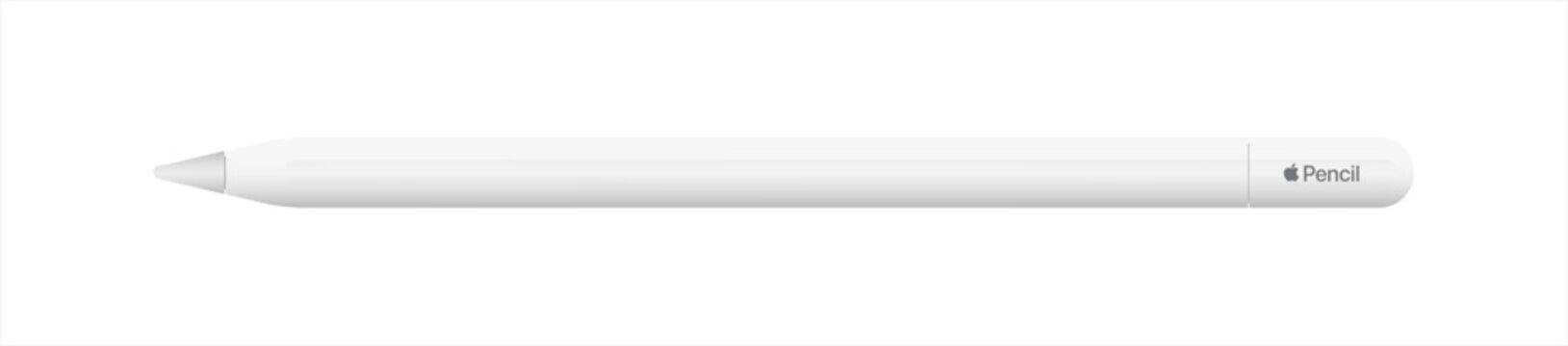 Apple Pencil 2 for iPad Pro 2024, isolated on white background.
