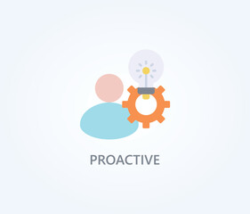  Proactive Vector, Icon Or Logo Sign Symbol Illustration 
