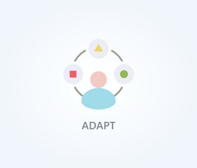  Adapt Vector, Icon Or Logo Sign Symbol Illustration 
