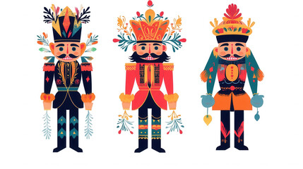 Traditional Nutcracker for Christmas, PNG file, transparent background.