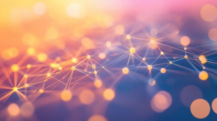 A visual representation of interconnected nodes in a digital network, showcasing data transfer and communication pathways,