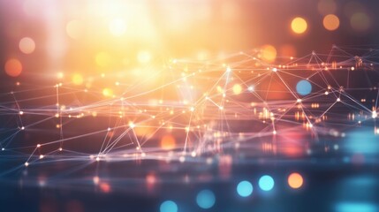 Obraz premium An abstract background showcasing network connections and digital transformation elements