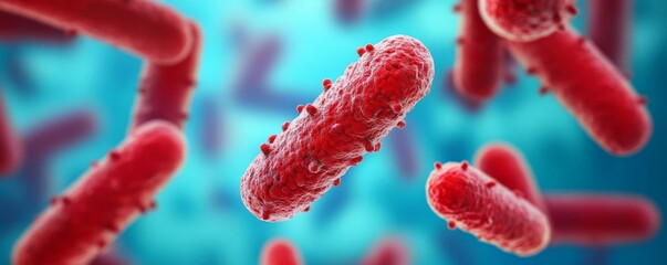 Pathogenic bacteria evolving resistance, healthcare threat, 3D illustration