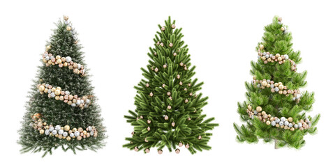 christmas tree isolated on white