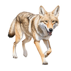 Obraz premium Coyote Running Clipart Illustration