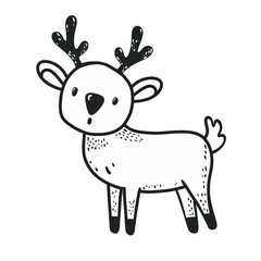 Reindeer with christmas tree