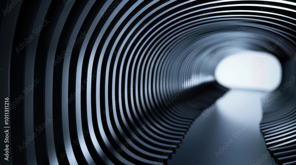 Poster abstract metallic background with lines in perspective.