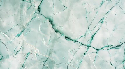 Fototapeta premium Elegant white marble featuring intricate green veins, a three-dimensional backdrop that exudes freshness and sophistication, perfect for luxurious interior design.