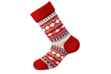 red christmas stocking sock isolated on white or transparent png