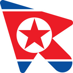 NORTH KOREA Flag On Curser