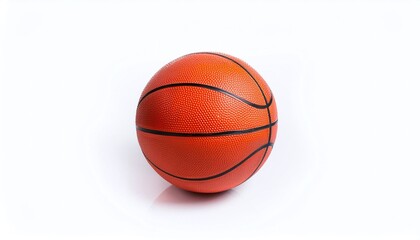 Classic Basketball Ball on White Background