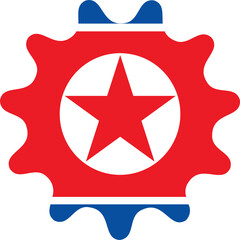 NORTH KOREA Flag Smooth Sides Icon