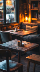 Cozy Cafe Corner Perfect for Leisurely Reading and Relaxation  