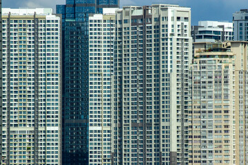 Obraz premium Crowded Residential Apartment Complex In Ho Chi Minh City, Vietnam.
