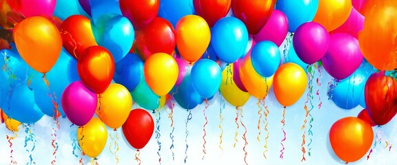 colorful balloons background