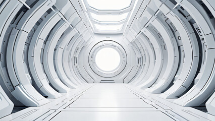 Fototapeta premium white futuristic background